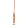Thumbnail Image 2 of Le Vian Strawberry Ombré Sapphire Butterfly Necklace 1-1/6 ct tw Diamonds 18K Strawberry Gold 17.5&quot;