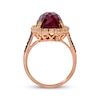 Thumbnail Image 2 of Le Vian Oval-Cut Garnet Ring 3/8 ct tw Diamonds 14K Strawberry Gold Size 7