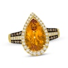 Thumbnail Image 1 of Le Vian Pear-Shaped Citrine Ring 1/2 ct tw Diamonds 14K Honey Gold Size 7