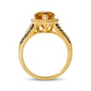 Thumbnail Image 1 of Le Vian Pear-Shaped Citrine Ring 1/2 ct tw Diamonds 14K Honey Gold