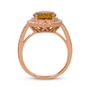 Thumbnail Image 1 of Le Vian Oval-Cut Citrine Ring 3/8 ct tw Diamonds 14K Strawberry Gold