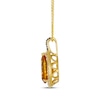 Thumbnail Image 1 of Le Vian Pear-Shaped Citrine Necklace 1/5 ct tw Diamonds 14K Honey Gold 20"