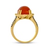 Thumbnail Image 1 of Le Vian Cushion-Cut Carnelian Ring 1/2 ct tw Diamonds 14K Honey Gold