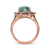 Thumbnail Image 1 of Le Vian Pear-Shaped Aquaprase, Pink Tourmaline & Amethyst Ring 1/3 ct tw Diamonds 14K Strawberry Gold