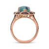 Thumbnail Image 2 of Le Vian Pear-Shaped Aquaprase, Pink Tourmaline & Amethyst Ring 1/3 ct tw Diamonds 14K Strawberry Gold Size 7