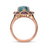 Thumbnail Image 1 of Le Vian Pear-Shaped Aquaprase, Pink Tourmaline & Amethyst Ring 1/3 ct tw Diamonds 14K Strawberry Gold