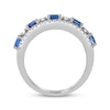 Thumbnail Image 2 of Le Vian Blue Sapphire Ring 3/8 ct tw Diamonds Platinum Size 7