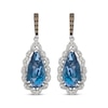 Thumbnail Image 2 of Le Vian Pear-Shaped Blue Topaz Earrings 5/8 ct tw 14K Vanilla Gold