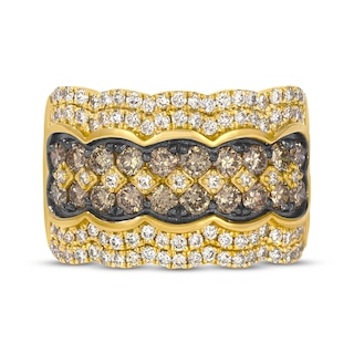 Le Vian Scalloped Diamond Band 1-3/4 ct tw 14K Honey Gold Size 7
