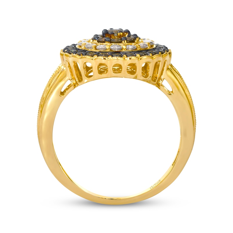 Main Image 2 of Le Vian Multi-Diamond Double Halo Ring 1-1/4 ct tw 14K Honey Gold Size 7