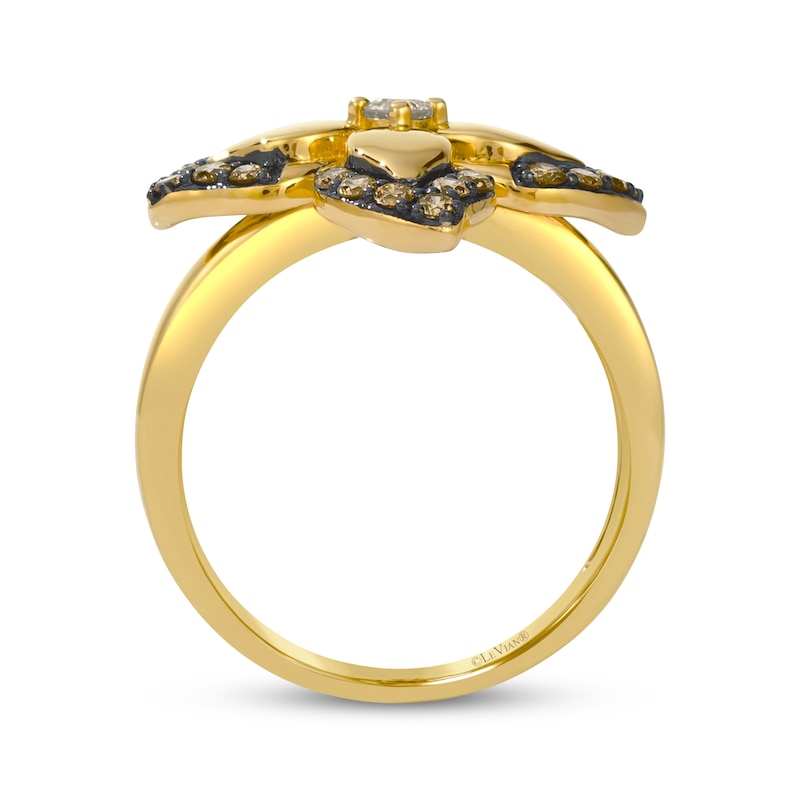 Main Image 2 of Le Vian Diamond Flower Ring 1/2 ct tw 14K Honey Gold Size 7