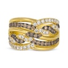 Thumbnail Image 1 of Le Vian Diamond Twist Crossover Ring 1 ct tw 14K Honey Gold Size 7