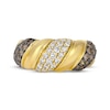 Thumbnail Image 1 of Le Vian Diamond Domed Twist Ring 1-1/8 ct tw 14K Honey Gold Size 7
