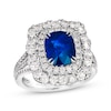 Thumbnail Image 1 of Le Vian Couture Cushion-Cut Blue Sapphire Ring 1-1/3 ct tw Diamonds Platinum