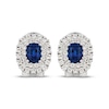 Thumbnail Image 2 of Le Vian Couture Cushion-Cut Blue Sapphire Earrings 1-3/4 ct tw Diamonds 18K White Gold