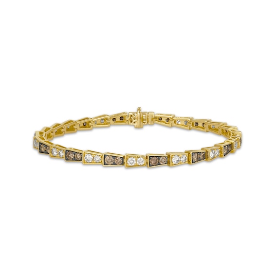 Le Vian Diamond Link Bracelet 3-7/8 ct tw 14K Honey Gold 7.5"