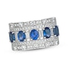 Thumbnail Image 1 of Le Vian Oval-Cut Sapphire Ring 1-1/8 ct tw Diamonds Platinum