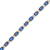 Thumbnail Image 2 of Le Vian Oval-Cut Blueberry Sapphire Bracelet 3/4 ct tw Diamonds 14K Strawberry Gold 7.3&quot;