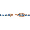 Thumbnail Image 3 of Le Vian Oval-Cut Blueberry Sapphire Bracelet 3/4 ct tw Diamonds 14K Strawberry Gold 7.3&quot;