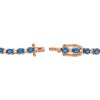 Thumbnail Image 2 of Le Vian Oval-Cut Blueberry Sapphire Bracelet 3/4 ct tw Diamonds 14K Strawberry Gold 7.3"