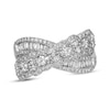 Thumbnail Image 1 of Le Vian Oval, Baguette & Round-Cut Diamond Crossover Ring 1-1/3 ct tw Platinum