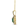 Thumbnail Image 2 of Le Vian Oval-Cut Emerald Necklace 5/8 ct tw Diamonds 14K Honey Gold 20"