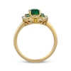 Thumbnail Image 2 of Le Vian Emerald-Cut Emerald Ring 1/2 ct tw Diamonds 14K Honey Gold