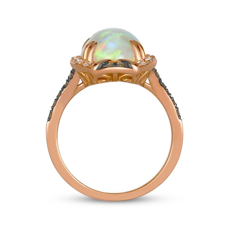 Main Image 2 of Le Vian Oval-Cut Opal Ring 3/8 ct tw Diamonds 14K Strawberry Gold