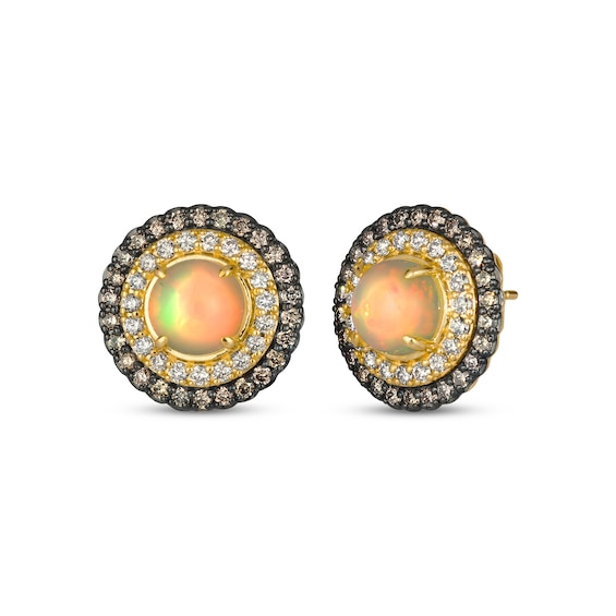 Le Vian Opal Stud Earrings 1 ct tw Diamonds 14K Honey Gold