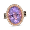 Thumbnail Image 1 of Le Vian Oval-Cut Amethyst Ring 5/8 ct tw Diamonds 14K Strawberry Gold