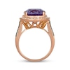 Thumbnail Image 2 of Le Vian Oval-Cut Amethyst Ring 5/8 ct tw Diamonds 14K Strawberry Gold