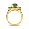 Thumbnail Image 2 of Le Vian Cushion-Cut Aquaprase, Pink Tourmaline & Amethyst Ring 3/8 ct tw Diamonds 14K Honey Gold