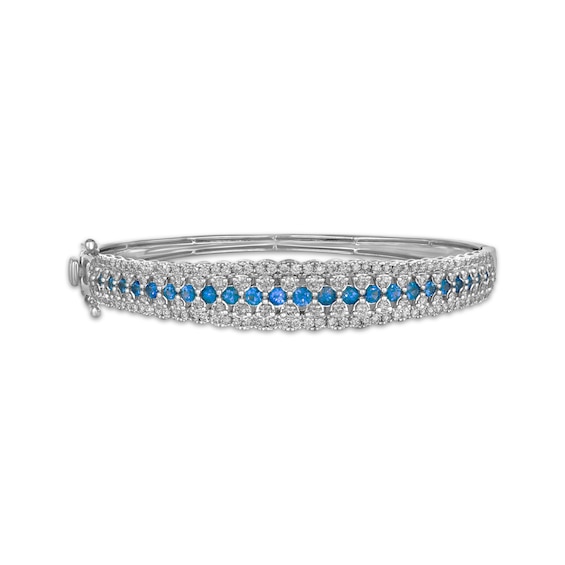 Le Vian Sapphire Bangle Bracelet 2-5/8 ct tw Diamonds 14K Vanilla Gold