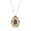 Thumbnail Image 1 of Le Vian Pear-Shaped Chocolate Quartz Necklace 7/8 ct tw Diamonds 14K Honey Gold 20"