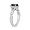 Neil Lane Pear-Shaped London Blue Topaz & Diamond Twist Shank Engagement Ring 1/2 ct tw 14K White Gold