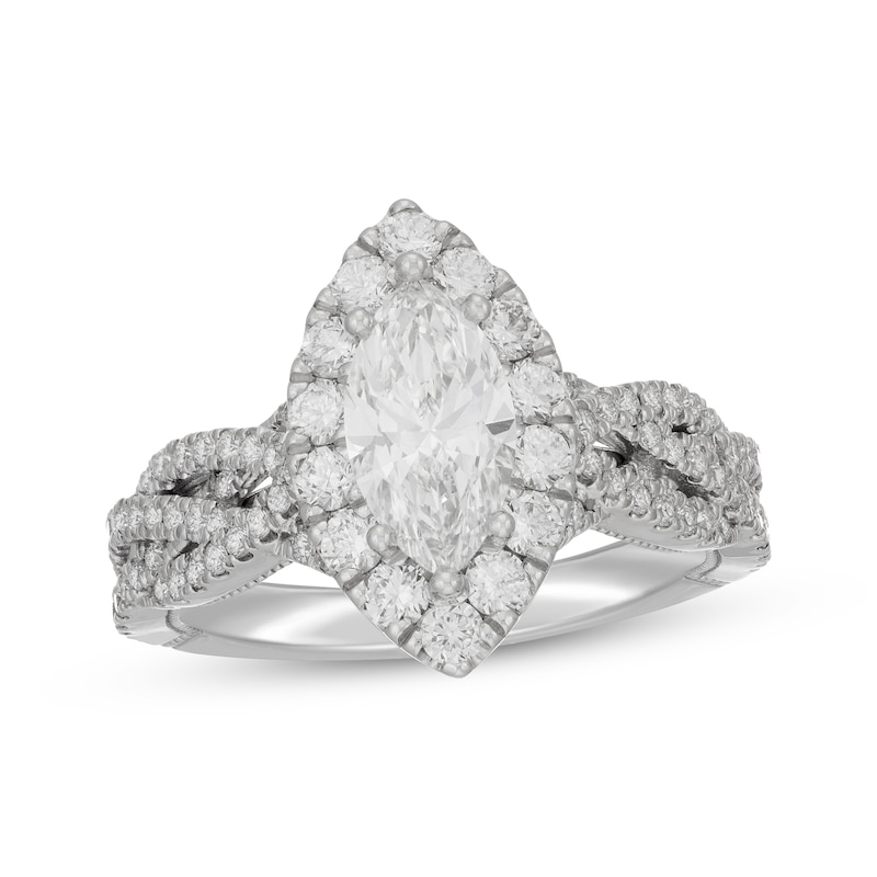 Neil Lane Artistry Marquise-Cut Lab-Created Diamond Engagement Ring 2 ct tw 14K White Gold