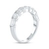 Thumbnail Image 2 of Lab-Grown Diamonds Emerald & Round-Cut Anniversary Band 2 ct tw 14K White Gold