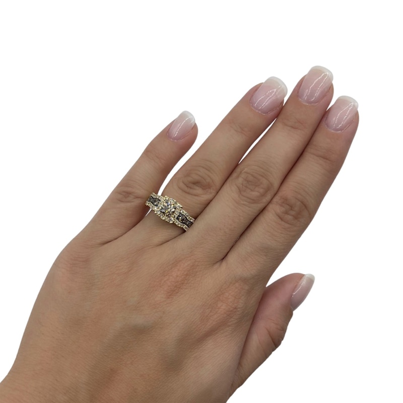 Main Image 5 of Le Vian Chocolate Waterfall Diamond Ring 1-1/5 ct tw 14K Honey Gold