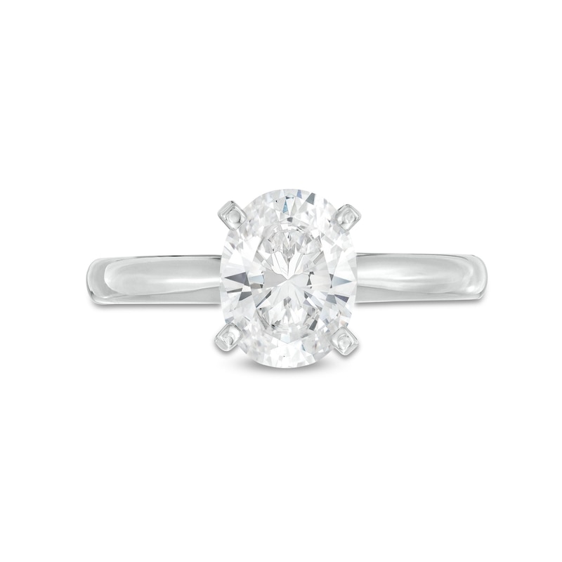 Main Image 4 of Now + Forever Oval-Cut Diamond Solitaire Engagement Ring 2 ct tw 14K White Gold (I/I1)
