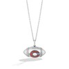 True Fans Chicago Bears Diamond Accent Football Necklace in Sterling Silver
