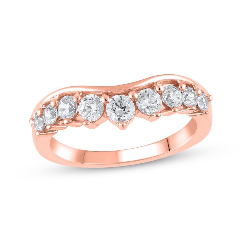 Main Image 1 of Diamond Contour Anniversary Band 3/4 ct tw 14K Rose Gold