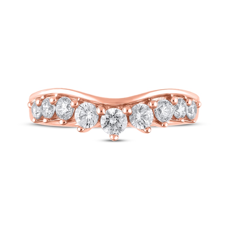 Main Image 3 of Diamond Contour Anniversary Band 3/4 ct tw 14K Rose Gold