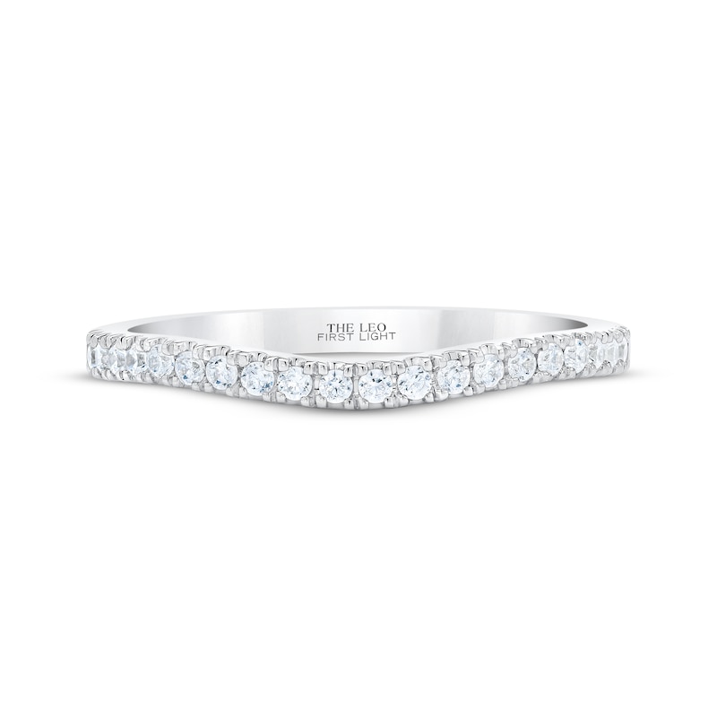 Main Image 10 of THE LEO First Light Diamond Wedding Band 1/4 ct tw 14K White Gold
