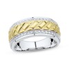 Thumbnail Image 1 of Men’s Diamond Wedding Band 1/4 ct tw 10K Two-Tone Gold