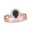 Thumbnail Image 0 of Neil Lane Oval-Cut Black & White Diamond Engagement Ring 1-1/2 ct tw 14K Rose Gold