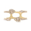 Thumbnail Image 3 of Baguette & Round-Cut Diamond Two-Row Deconstructed Ring 1/2 ct tw 10K Yellow Gold