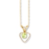 Thumbnail Image 1 of Peridot Heart Necklace 14K Yellow Gold