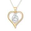 Thumbnail Image 0 of Mother & Child Necklace Diamond Accent 10K Yellow Gold