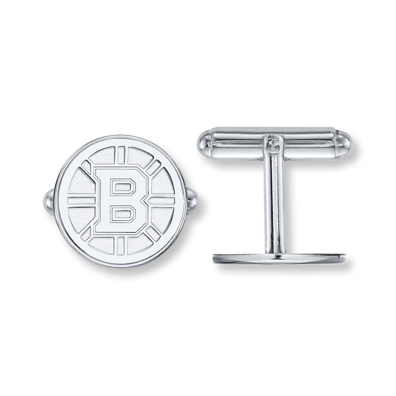 Main Image 1 of NHL Boston Bruins Cufflinks Sterling Silver