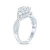 Thumbnail Image 1 of Diamond Twist Halo Engagement Ring 1 ct tw Round-cut 14K White Gold